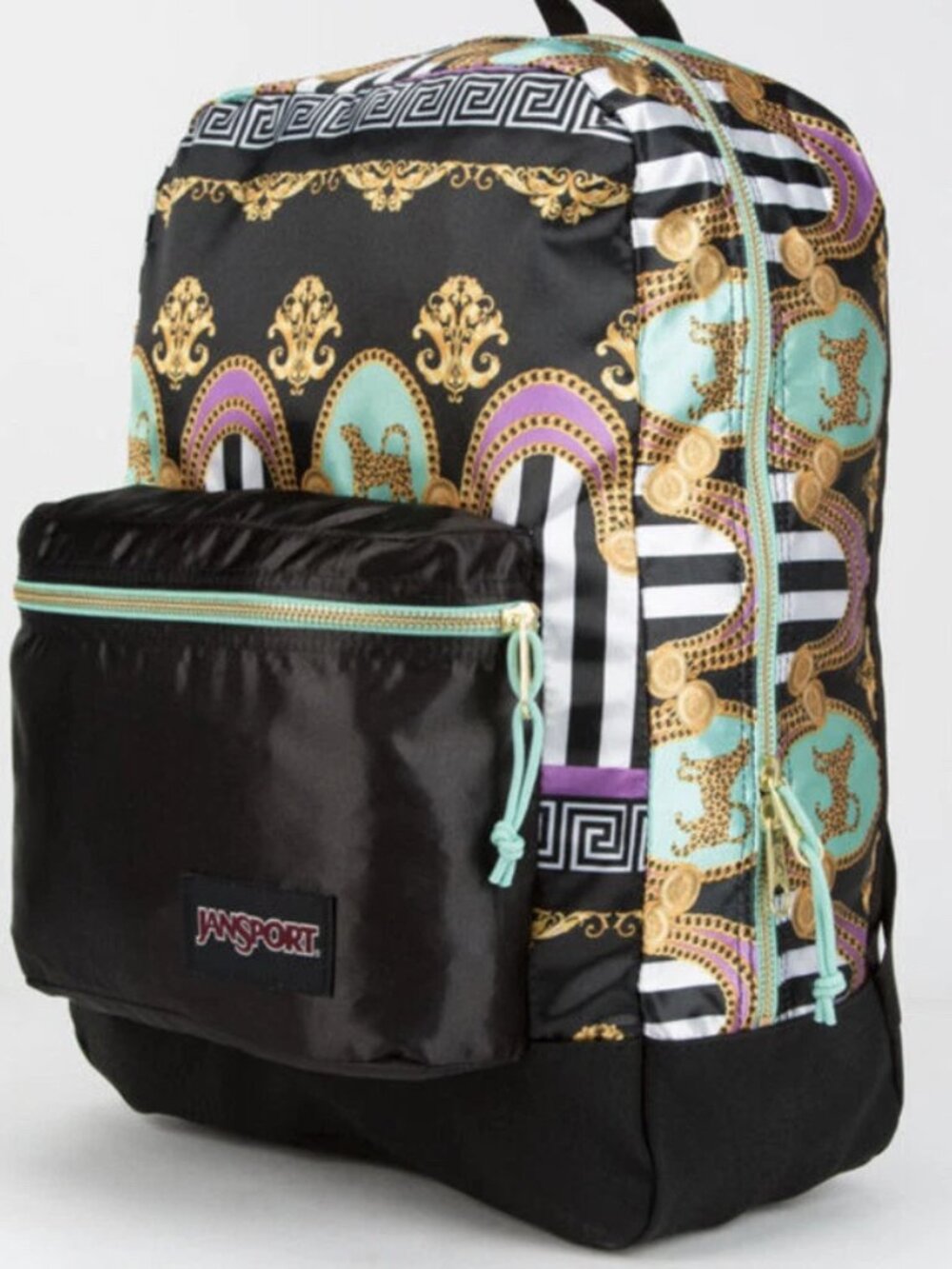 JanSport Super FX Livin Lavish Backpack Black Satin School Travel JS0A2SDR5Q2 - Picture 4 of 7